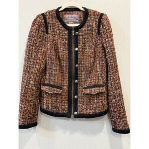 Free People Multi Colored Tweed Jacket